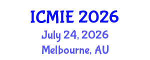 International Conference on Mechatronics, Manufacturing and Industrial Engineering (ICMIE) July 24, 2026 - Melbourne, Australia