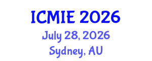 International Conference on Mechatronics, Manufacturing and Industrial Engineering (ICMIE) July 28, 2026 - Sydney, Australia