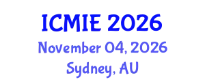 International Conference on Mechatronics, Manufacturing and Industrial Engineering (ICMIE) November 04, 2026 - Sydney, Australia