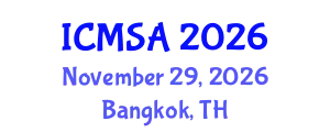 International Conference on Marine Science and Aquaculture (ICMSA) November 29, 2026 - Bangkok, Thailand