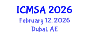 International Conference on Marine Science and Aquaculture (ICMSA) February 12, 2026 - Dubai, United Arab Emirates