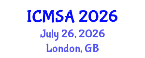 International Conference on Marine Science and Aquaculture (ICMSA) July 26, 2026 - London, United Kingdom