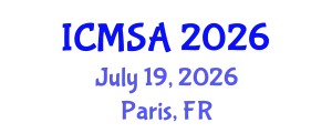 International Conference on Marine Science and Aquaculture (ICMSA) July 19, 2026 - Paris, France