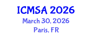 International Conference on Marine Science and Aquaculture (ICMSA) March 30, 2026 - Paris, France