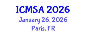 International Conference on Marine Science and Aquaculture (ICMSA) January 26, 2026 - Paris, France