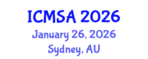 International Conference on Marine Science and Aquaculture (ICMSA) January 26, 2026 - Sydney, Australia