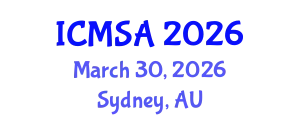 International Conference on Marine Science and Aquaculture (ICMSA) March 30, 2026 - Sydney, Australia