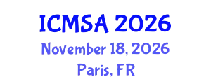 International Conference on Marine Science and Aquaculture (ICMSA) November 18, 2026 - Paris, France