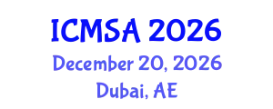 International Conference on Marine Science and Aquaculture (ICMSA) December 20, 2026 - Dubai, United Arab Emirates