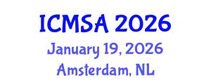 International Conference on Marine Science and Aquaculture (ICMSA) January 19, 2026 - Amsterdam, Netherlands