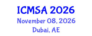 International Conference on Marine Science and Aquaculture (ICMSA) November 08, 2026 - Dubai, United Arab Emirates