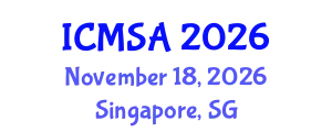 International Conference on Marine Science and Aquaculture (ICMSA) November 18, 2026 - Singapore, Singapore
