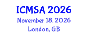 International Conference on Marine Science and Aquaculture (ICMSA) November 18, 2026 - London, United Kingdom