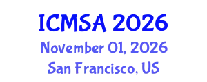 International Conference on Marine Science and Aquaculture (ICMSA) November 01, 2026 - San Francisco, United States