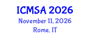 International Conference on Marine Science and Aquaculture (ICMSA) November 11, 2026 - Rome, Italy