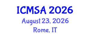 International Conference on Marine Science and Aquaculture (ICMSA) August 23, 2026 - Rome, Italy
