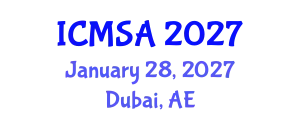 International Conference on Marine Science and Aquaculture (ICMSA) January 28, 2027 - Dubai, United Arab Emirates