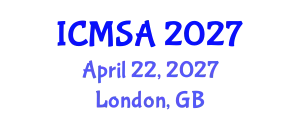 International Conference on Marine Science and Aquaculture (ICMSA) April 22, 2027 - London, United Kingdom