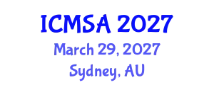 International Conference on Marine Science and Aquaculture (ICMSA) March 29, 2027 - Sydney, Australia