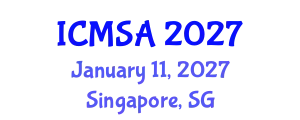 International Conference on Marine Science and Aquaculture (ICMSA) January 11, 2027 - Singapore, Singapore