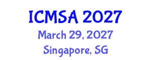 International Conference on Marine Science and Aquaculture (ICMSA) March 29, 2027 - Singapore, Singapore