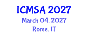 International Conference on Marine Science and Aquaculture (ICMSA) March 04, 2027 - Rome, Italy
