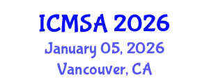 International Conference on Marine Science and Aquaculture (ICMSA) January 05, 2026 - Vancouver, Canada