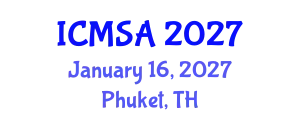 International Conference on Marine Science and Aquaculture (ICMSA) January 16, 2027 - Phuket, Thailand