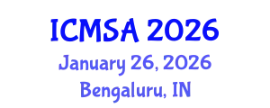 International Conference on Marine Science and Aquaculture (ICMSA) January 26, 2026 - Bengaluru, India