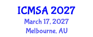 International Conference on Marine Science and Aquaculture (ICMSA) March 17, 2027 - Melbourne, Australia