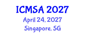 International Conference on Marine Science and Aquaculture (ICMSA) April 24, 2027 - Singapore, Singapore