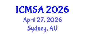 International Conference on Marine Science and Aquaculture (ICMSA) April 27, 2026 - Sydney, Australia
