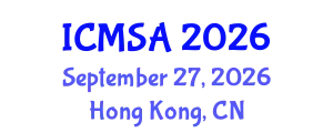 International Conference on Marine Science and Aquaculture (ICMSA) September 27, 2026 - Hong Kong, China