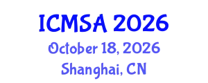 International Conference on Marine Science and Aquaculture (ICMSA) October 18, 2026 - Shanghai, China
