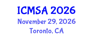 International Conference on Marine Science and Aquaculture (ICMSA) November 29, 2026 - Toronto, Canada