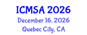 International Conference on Marine Science and Aquaculture (ICMSA) December 16, 2026 - Quebec City, Canada