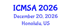 International Conference on Marine Science and Aquaculture (ICMSA) December 20, 2026 - Honolulu, United States
