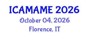 International Conference on Aerospace, Mechanical, Automotive and Materials Engineering (ICAMAME) October 04, 2026 - Florence, Italy