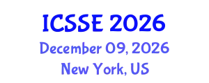 International Conference on Software Science and Engineering (ICSSE) December 09, 2026 - New York, United States