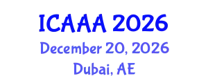 International Conference on Applied Aerodynamics and Aeromechanics (ICAAA) December 20, 2026 - Dubai, United Arab Emirates