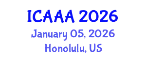 International Conference on Applied Aerodynamics and Aeromechanics (ICAAA) January 05, 2026 - Honolulu, United States