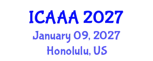 International Conference on Applied Aerodynamics and Aeromechanics (ICAAA) January 09, 2027 - Honolulu, United States