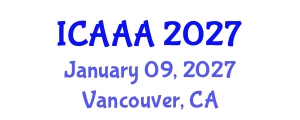 International Conference on Applied Aerodynamics and Aeromechanics (ICAAA) January 09, 2027 - Vancouver, Canada
