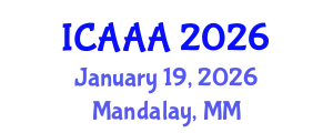 International Conference on Applied Aerodynamics and Aeromechanics (ICAAA) January 19, 2026 - Mandalay, Myanmar