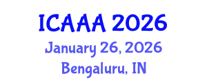 International Conference on Applied Aerodynamics and Aeromechanics (ICAAA) January 26, 2026 - Bengaluru, India