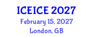 International Conference on Electronics, Information and Communication Engineering (ICEICE) February 15, 2027 - London, United Kingdom