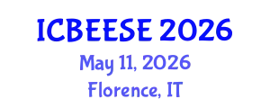 International Conference on Biological, Ecological and Environmental Sciences, and Engineering (ICBEESE) May 11, 2026 - Florence, Italy