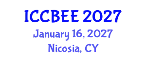 International Conference on Chemical, Biological and Environmental Engineering (ICCBEE) January 16, 2027 - Nicosia, Cyprus
