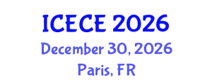 International Conference on Electrical and Communication Engineering (ICECE) December 30, 2026 - Paris, France