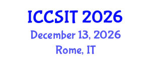 International Conference on Computer Science and Information Technology (ICCSIT) December 13, 2026 - Rome, Italy
